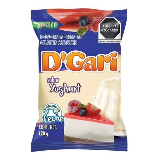 [D'GARI YOGHURT 120GR] Gelatina D'Gari Yoghurt en Polvo para Leche 120gr