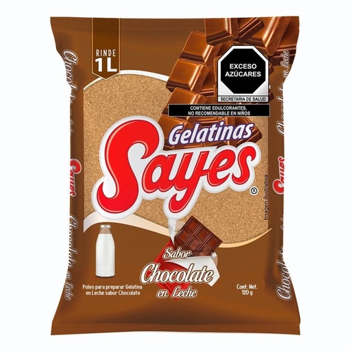 [SAYES CHOC 120GR] Gelatina Sayes Chocolate en Polvo para Leche 120gr