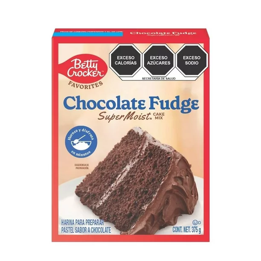 [HARINA BETTY CROCKER P/PASTEL CHOCOLATE 375GR] Harina Betty Crocker para Preparar Pastel Chocolate 375gr