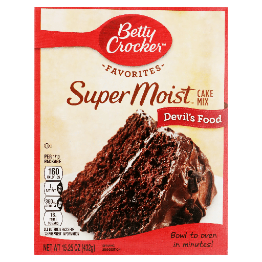 [BETTY CROCKER CHOC 432GR] Harina Betty Crocker para Preparar Pastel Chocolate 432gr