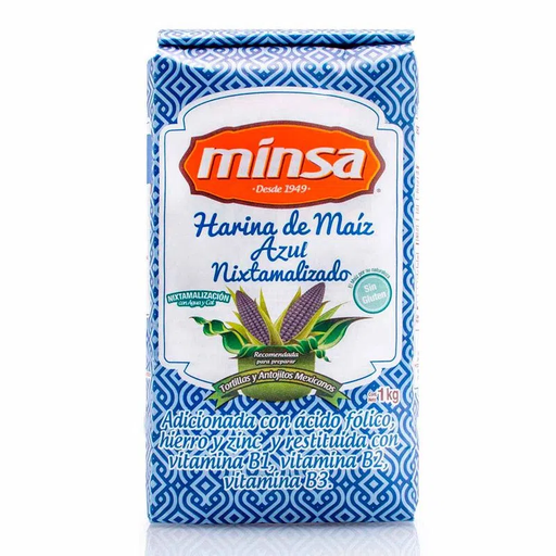 [MINSA AZUL 1KG] Harina Minsa de Maíz Azul 1kg