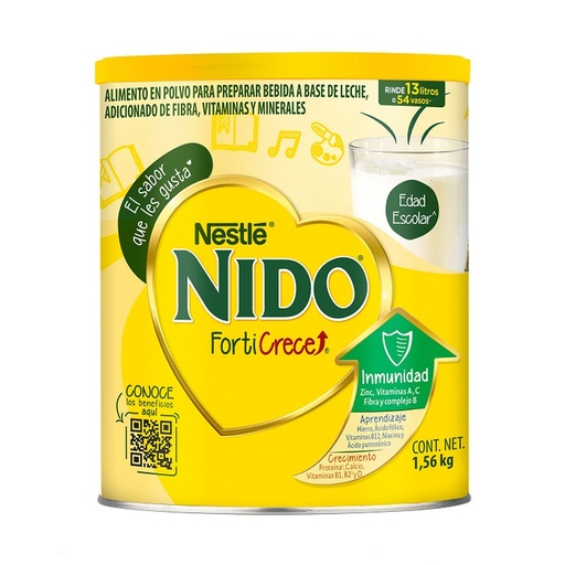 [NIDO FORTI 1.56KG] Leche Nido Forti Crece Nestlé en Polvo Lata 1.56kg