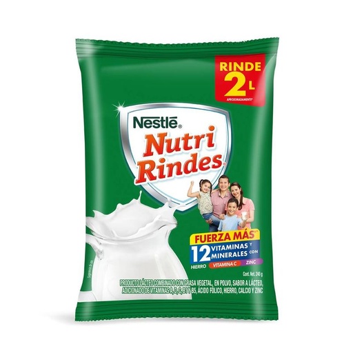 [NUTRI RINDES 240GR] Leche Nutri Rindes Nestlé Bolsa en Polvo 240gr