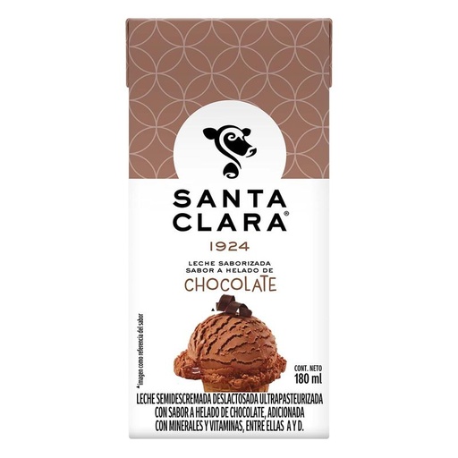[LECHE SANTA CLARA CHOCOLATE 180ML] Leche Santa Clara Chocolate 180ml