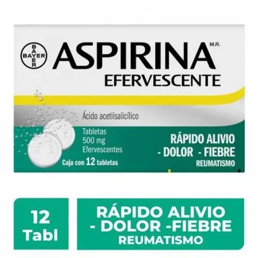 [ASPIRINA EFERV 12PZ] Medicamento Aspirina Efervescente 12pz