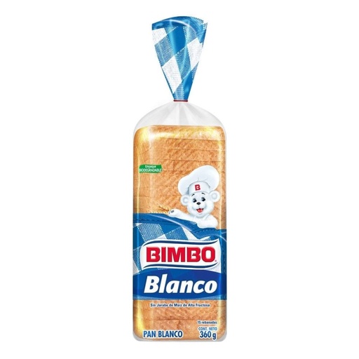 [BIMBO BCO. CHICO 360GR] Pan Bimbo Blanco Chico 360gr