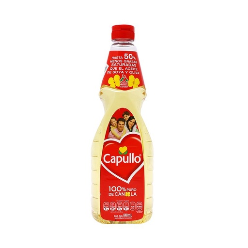 [CAPULLO 840ML] Aceite de Canola Capullo 840ml