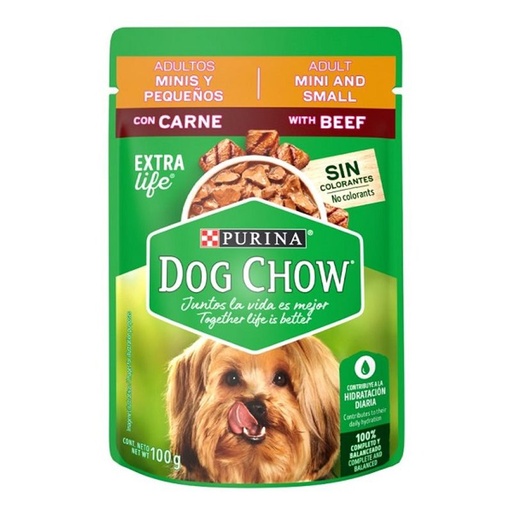 [ALIM. PURINA DOG CHOW ADULTO CARNE 100GR] Alimento para Perro Purina Dog Chow Adulto Carne 100gr