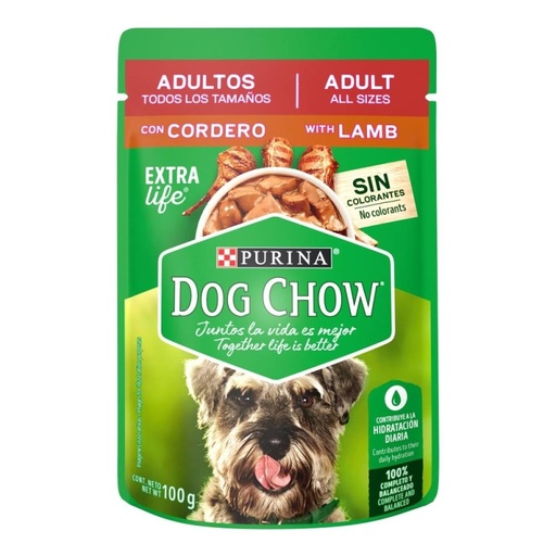 [ALIM. PURINA DOG CHOW ADULTO CORDERO 100GR] Alimento para Perro Purina Dog Chow Adulto Cordero 100gr
