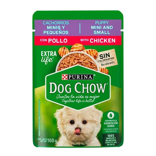 [ALIM. PURINA DOG CHOW MINIS PEQ. POLLO 100GR] Alimento para Perro Purina Dog Chow Minis Pequeños Pollo 100gr