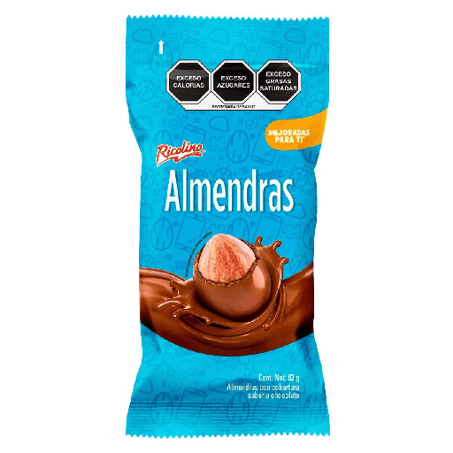 [ALMENDRAS RICOLINO 32GR] Almendras Ricolino Cubiertas de Chocolate 32gr