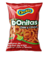 [CHECHITOS DONITAS CHILE Y LIMON 25PZ] Botana Chechitos Donitas Chile y Limon Tamaño Personal 25pz