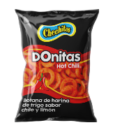 [CHECHITOS DONITAS HOT CHILI 25PZ] Botana Chechitos Donitas Hot Chili Tamaño Personal 25pz