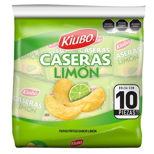 [KIUBO PAPAS CASERAS LIMON 10PZ] Botana Kiubo Papas Caseras Limon 10pz