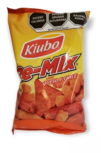 [KIUBO RE-MIX QUESO Y CHILE 10PZ] Botana Kiubo Re-Mix Queso Y Chile 10pz