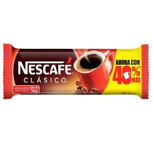 [NESCAFÉ CLASICO 14GR] Café Soluble Nescafé Clasico 14gr
