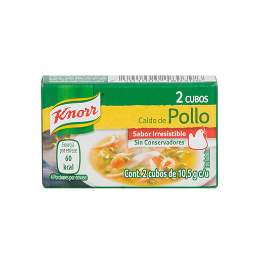 [KNORR 2PZ] Caldo de Pollo Knorr Cubo 10.5gr 2pz