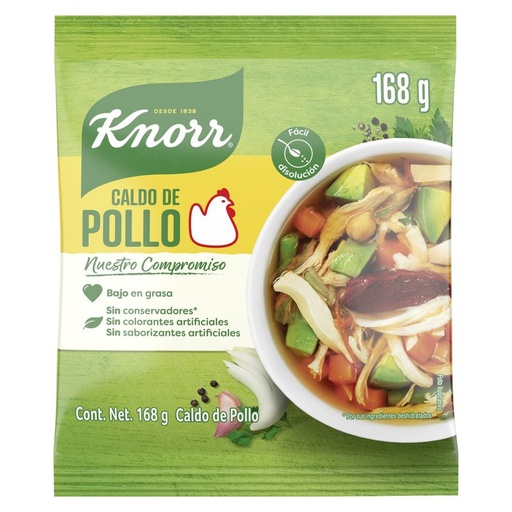 [KNORR POLVO 168GR] Caldo de Pollo Knorr en Polvo 168gr
