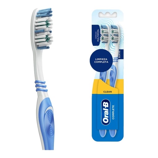 [ORAL B COMPLET 40 2PZ] Cepillo Dental Oral B Complete Limpieza Profunda 2pz