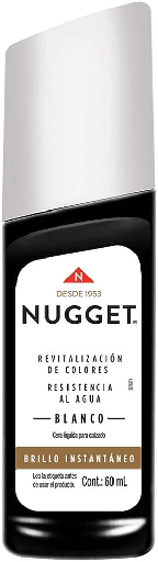 [NUGGET CERA LIQ. BCO. 60ML] Cera Nugget para Calzado Color Blanco Líquida 60ml