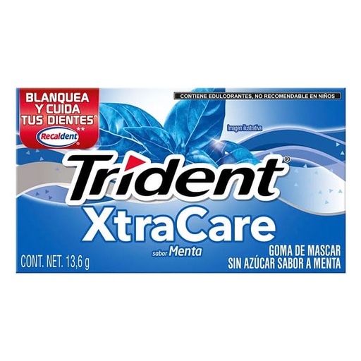 [TRIDENT XTRACARE MENTA 13.6GR] Chicle Trident XtraCare Menta 13.6gr
