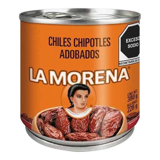 [MORENA CHIPOTLE 380GR] Chiles Chipotles La Morena Adobados 380gr