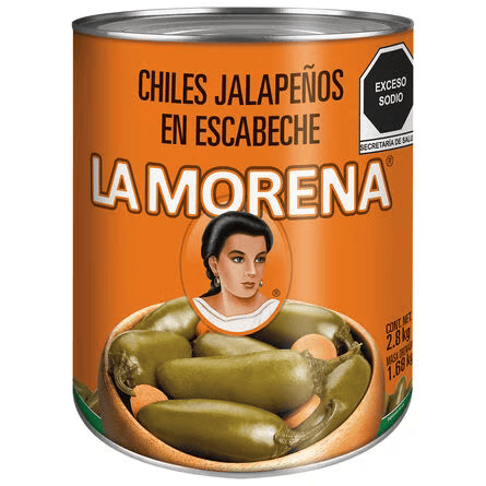[MORENA JALAPEÑO 2.8KG] Chiles Jalapeños La Morena en Escabeche 2.8kg