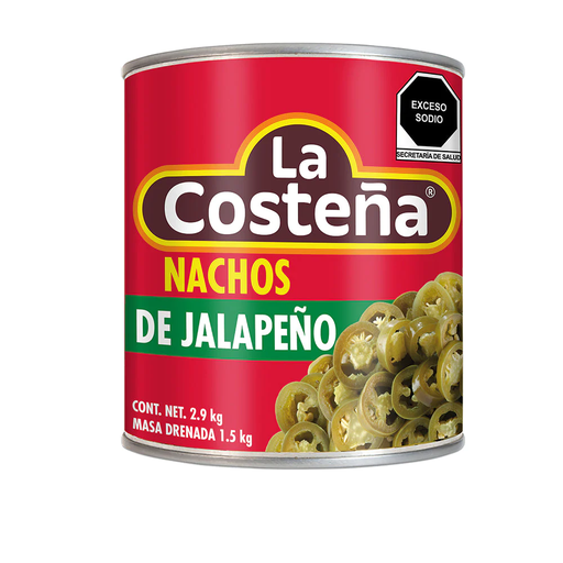 [COSTEÑA NACHOS 2.9KG] Chiles Nachos de Jalapeño La Costeña en Escabeche 2.9kg