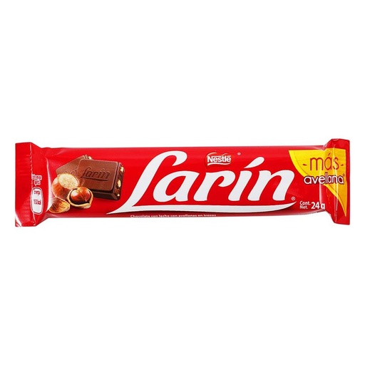 [LARÍN NESTLÉ AVELLANA 24GR] Chocolate Larín Nestlé Avellana 24gr