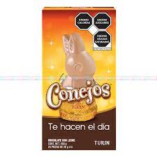 [CHOCOLATE CONEJOS TURIN 24PZ] Chocolate Turin Conejos Con Leche 24pz