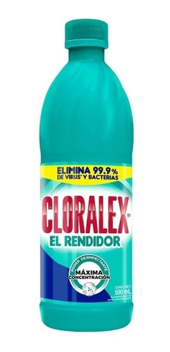[CLORALEX 500ML] Cloro Cloralex el Rendidor 500ml