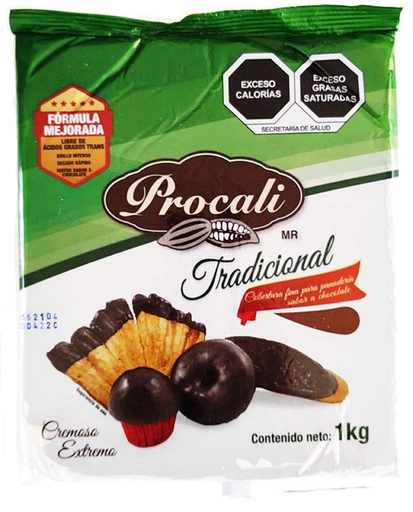 [PROCALI CHOC 1KG] Cobertura Procali Tradicional Chocolate para Panadería 1kg