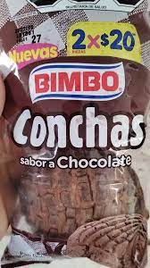 [CONCHAS CHOCOLATE BIMBO 2PZ] Conchas Bimbo Chocolate 2pz