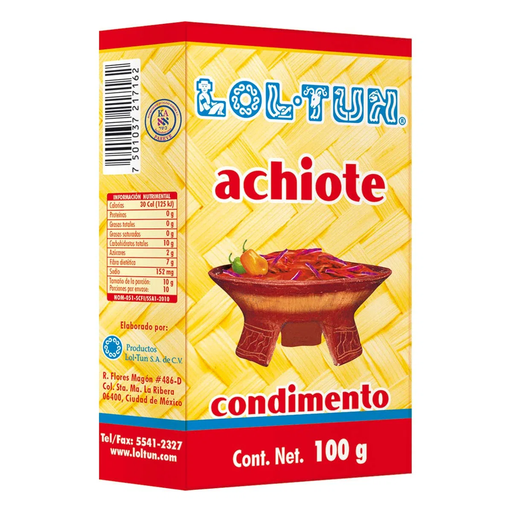 [LOL TUM ACHIOTE 100GR] Condimento Achiote Lol-Tum 100gr