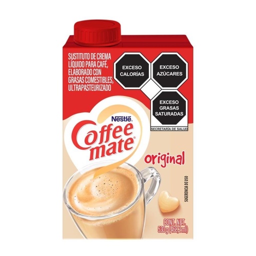 [COFFEE MATE LIQ. 530GR] Crema Coffee Mate Nestlé para Café Líquida 530gr