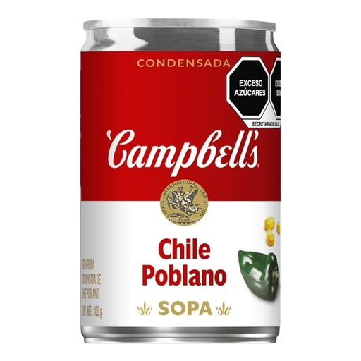 [CAMPBELL'S CREMA POBLANO 300GR] Crema de Chile Poblano Campbell's 300gr