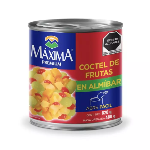 [MÁXIMA COCTEL 820GR] Cóctel de Frutas Máxima Premium en Almíbar 820gr