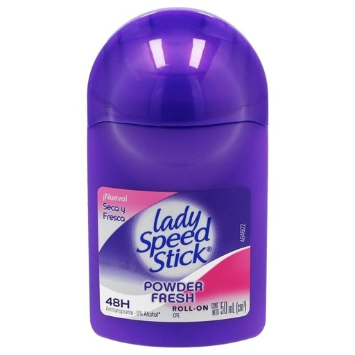 [LADY SPEED POWDER ROLL ON 50ML] Desodorante Lady Speed Stick Powder Fresh Roll On 50ml