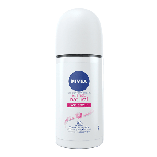 [NIVEA ACLARADO CLASSIC TOUCH ROLL-ON 50ML] Desodorante Nivea Aclarado Natural Classic Touch Roll-On 50ml