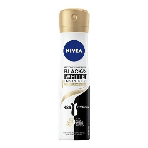 [NIVEA B&W AEROSOL 150ML] Desodorante Nivea Invisible Black Wite en Aerosol 150ml