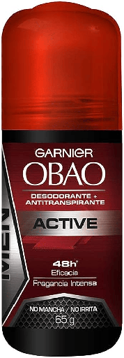 [OBAO MEN ACTIVE ROLL-ON 65GR] Desodorante Obao Garnier Men Active Roll-On 65gr
