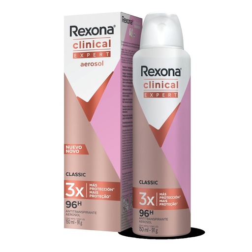 [REXONA CLINICAL AEROSOL 150ML] Desodorante Rexona Clinical Expert en Aerosol 150ml