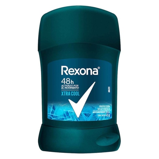 [REXONA XTRA COOL BARRA 45GR] Desodorante Rexona Xtra Cool en Barra 45gr