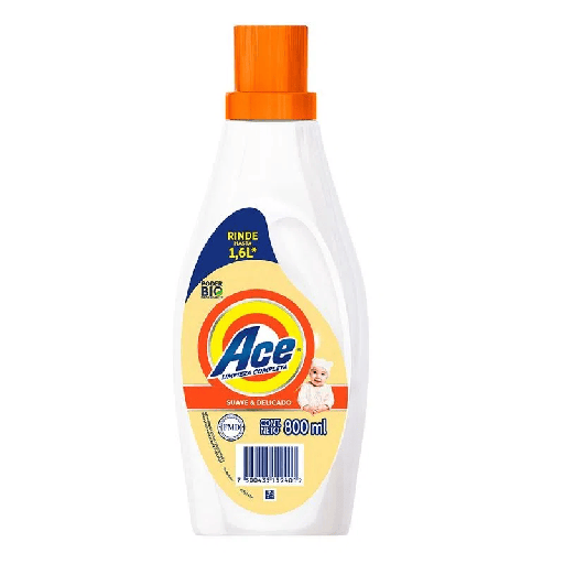 [ACE 800ML] Detergente Ace Suave y Delicado Líquido 800ml