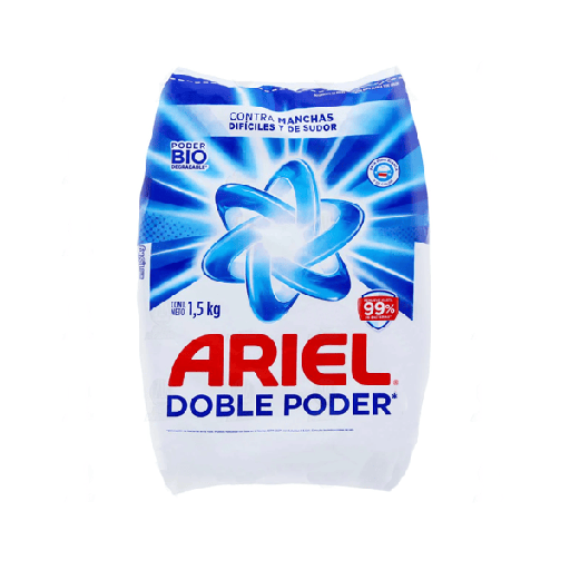 [ARIEL 1.5KG] Detergente Ariel Doble Poder en Polvo 1.5kg