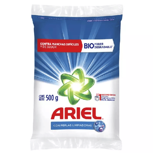 [ARIEL PERLAS 500GR] Detergente Ariel Perlas Limpiadoras Bio Degradable en Polvo 500gr