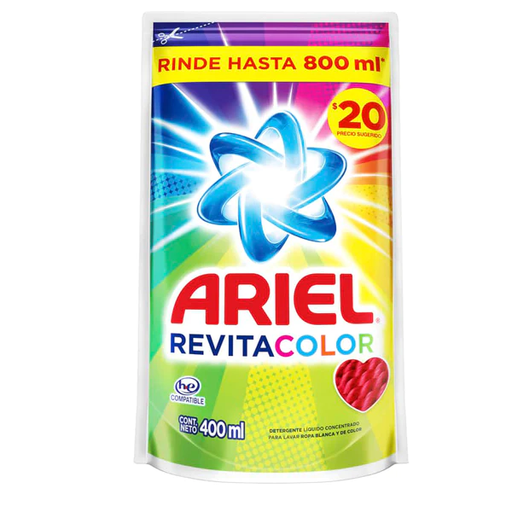 [ARIEL REVITACOLOR 400ML] Detergente Ariel Revitacolor Líquido 400ml