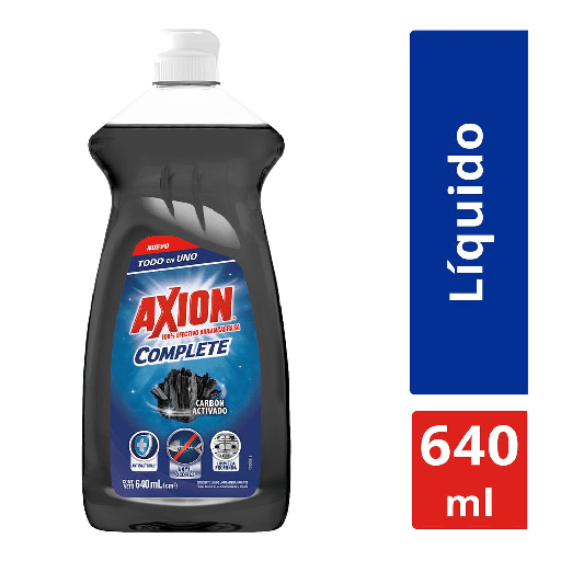 [AXION CARBÓN 640ML] Detergente Axion Complete Carbón Activado Líquido 640ml