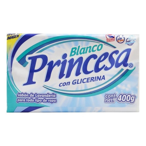 [PRINCESA CON GLICERINA BLANCO 400GR] Detergente Blanco Princesa con Glicerina 400gr