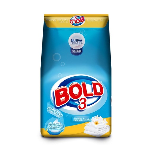 [BOLD 3 PRIMAVERA 850GR] Detergente Bold 3 Aromas de Primavera en Polvo 850gr